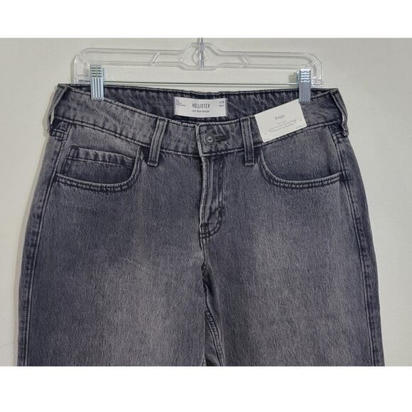 Hollister Jeans Womens 6 Short 28W Low-Rise Relaxed Baggy Jeans Faded Black NWT - Picture 3 of 8